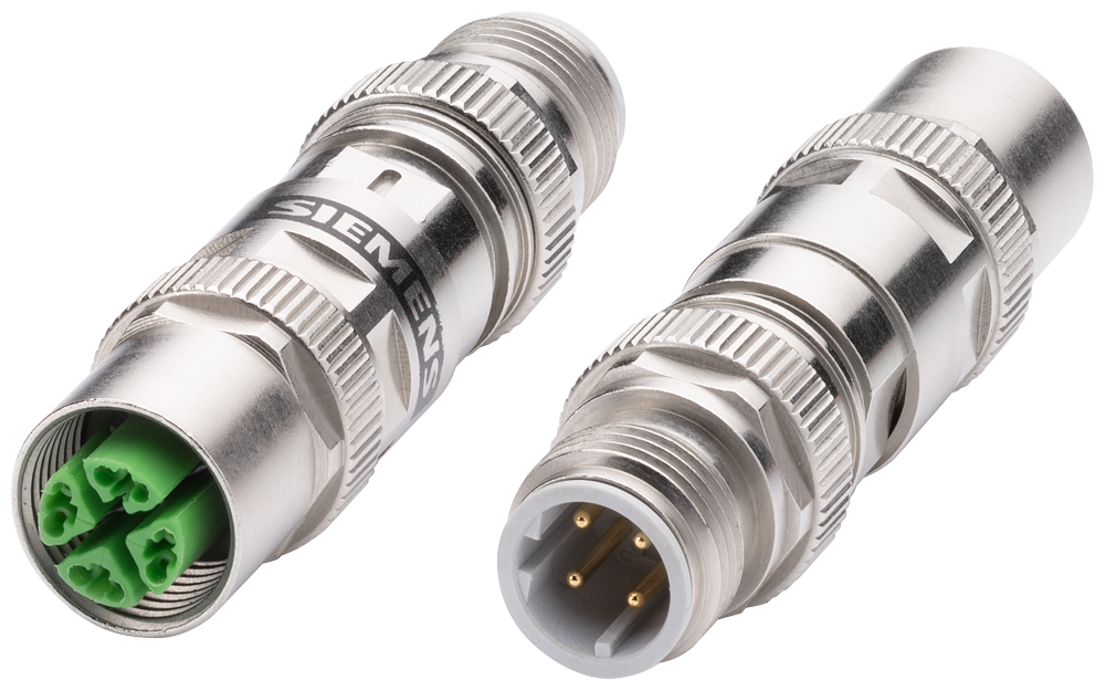 ADAPTADOR IE M12-D/M12-X; CAT5E; CAVILHA DE CONTATO M12 D EM TOMADA M12 X 6GK19010DE106AA0 SIEMENS