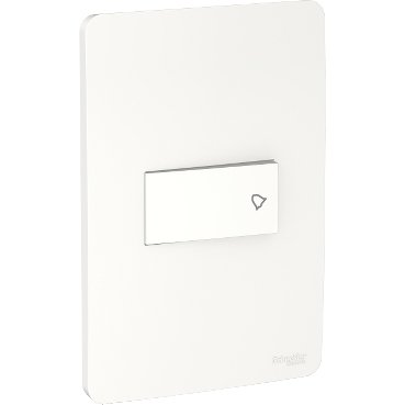 [Imagem CONJUNTO PULSADOR CAMPAINHA 10A 250V PL/BR S71312604 SCHNEIDER]