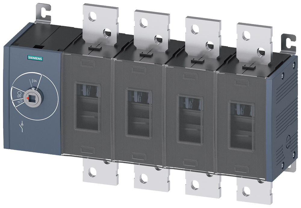 SECCIONADOR DE CORTE EM CARGA 2000A TAM. 5 DE 4 POLOS ACIONAMENTO FRONTAL E 3KD56400RE100 SIEMENS