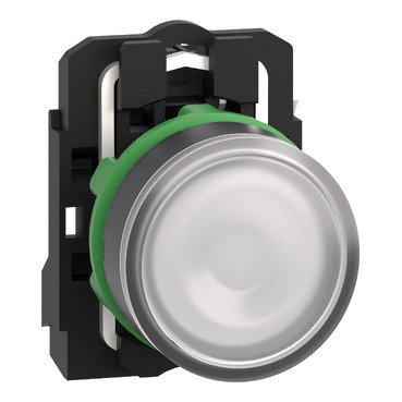 [Imagem BOTÃO 22MM PLÁSTICO  LUMINOSO LED 24VCA C XB5AW31B1 SCHNEIDER]