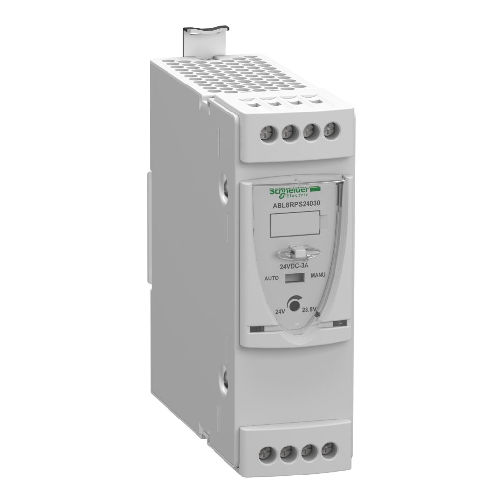 [Imagem FONTE DE ALIMENTAÇÃO CHAVEADA 72W E-100-500VCA S-24VCC 3A ABL8RPS24030 SCHNEIDER]