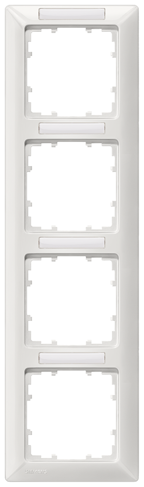 MOLDURA TITÂNIO BRANCO 4X COM CAMPO DE INSCRIÇÃO VERTICAL 5TG25542 SIEMENS