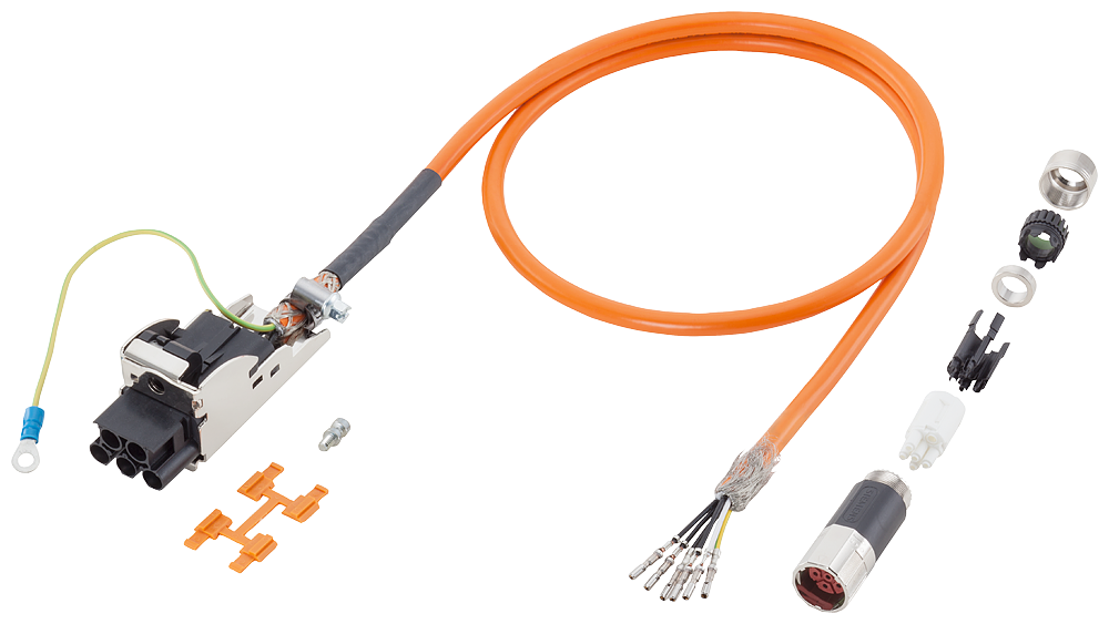 [Imagem CABO DE POTÊNCIA 25M COM CONECTORES 4X10 6FX80025CN641CF0 SIEMENS]