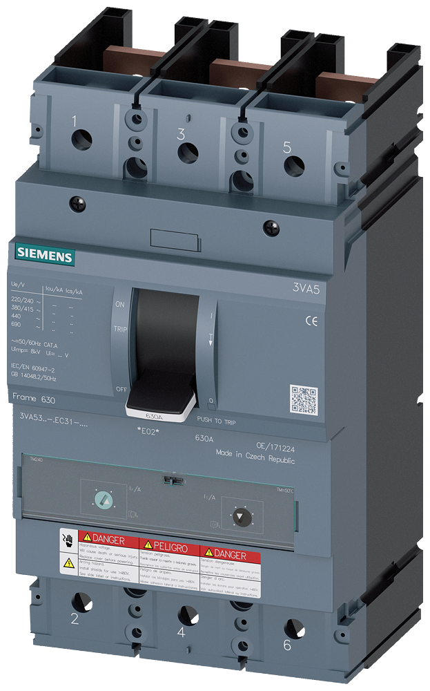[Imagem do produto DISJUNTOR 3P 200A 65KA UL TM230 FTAM 3VA53 3VA53206EC312AA0 SIEMENS]