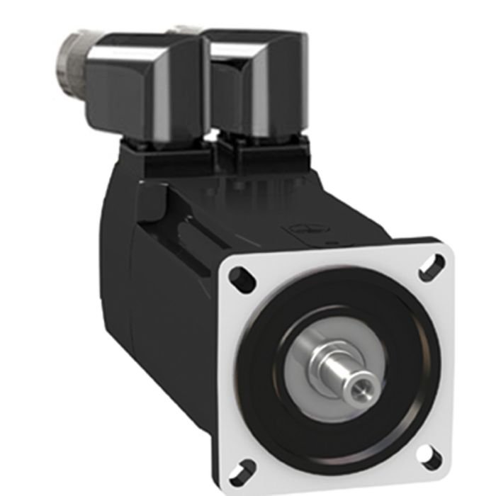 [Imagem SERVOMOTOR DE MÉDIA INÉRCIA COM 70MM DE FLANGE 3.4 NM/5000 RPM MULTI VOLTA EIXO CHAVEADO COM FREIO CONECTOR ANGULAR IP 65/IP 67 BMH0703P32F2A SCHNEIDER]