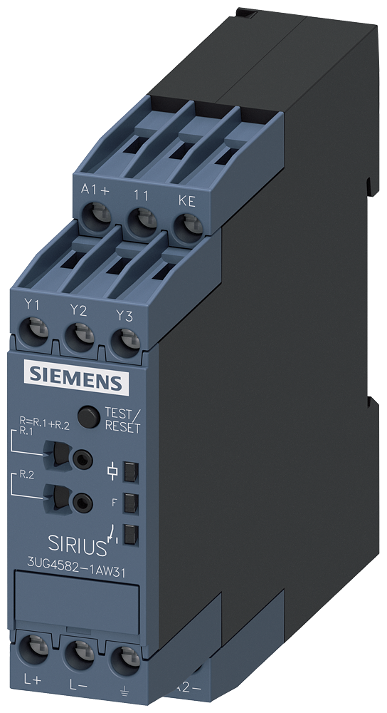 [Imagem do produto RELÉ DE MONITORAÇÃO DO ISOLAMENTO AJUSTÁVEL ANALOGICAMENTE, ATÉ CA 250V, 15-4 3UG45821AW31 SIEMENS]
