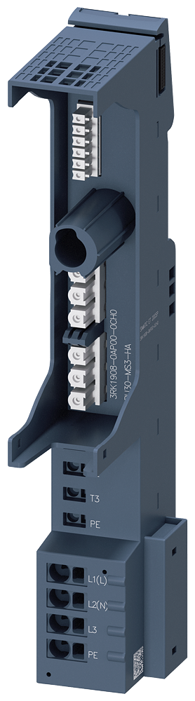 [Imagem do produto BASE PARA MOTOR DE PARTIDA ET 200SP 500V 3RK19080AP000CH0 SIEMENS]