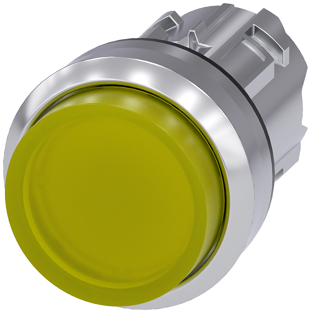 BOTÃO ILUMINADO 22 MM REDONDO METAL DE ALTO BRILHO AMARELO BOTÃO DE PRE 3SU10510BB300AA0-ZY15 SIEMENS