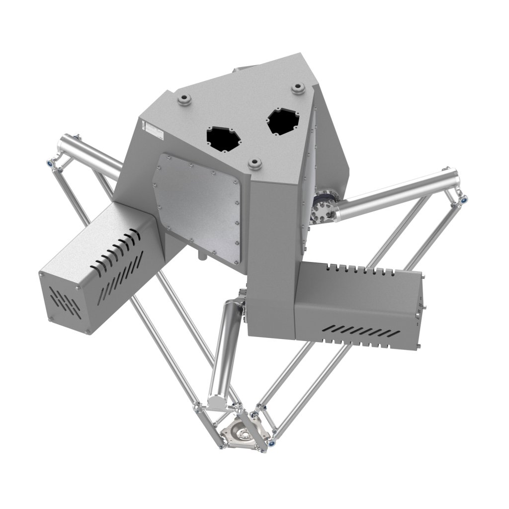 [Imagem ROBÔ DELTA MODELO P4 ÁREA DE TRABALHO COM 1200 MM DE DIÂMETRO EIXO CENTRAL FIXO INVÓLUCRO PADRÃO VRKP4L0FNO00000 SCHNEIDER]