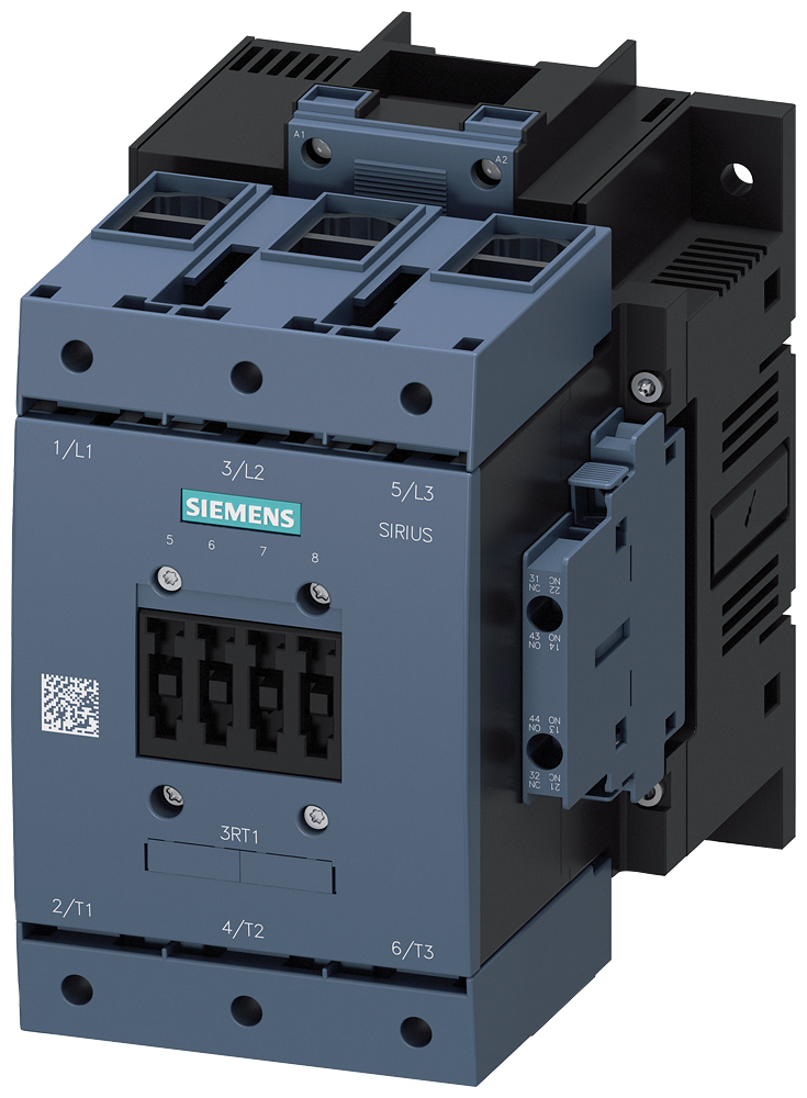 CONTATOR AC-3E 185A/90KW/400V 3 POLOS AC/DC23-26V 2NA+2NF TERMINAL COM 3RT10567AB36 SIEMENS