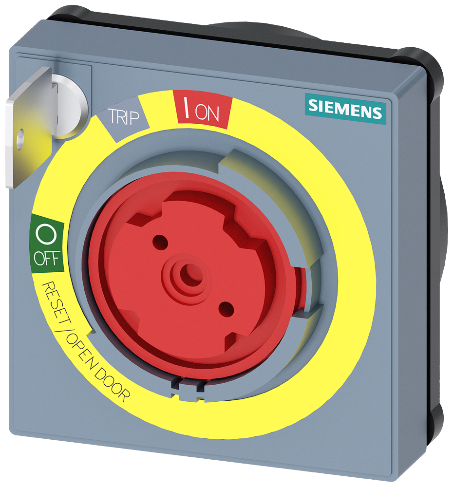 [Imagem do produto FECHADURA DE CILINDRO KABA COM CHAPA PROTETORA, PARADA DE EMERGÊNCIA CHAVE NÚ 8UD19000MB05 SIEMENS]