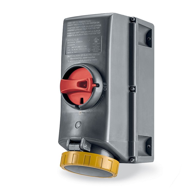 [Imagem do produto TOMADA DE EMBUTIR INTERTRAVAMENTO 20A 2P 3W 4H SCM320MI4W SCAME]