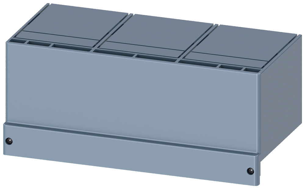 [Imagem COBERTURA LADO FRONTAL CONEXÃO PRINCIPAL DE 3 POLOS, 2PÇ, PROLONGADA, MONTAGE 3VW97230WF30 SIEMENS]