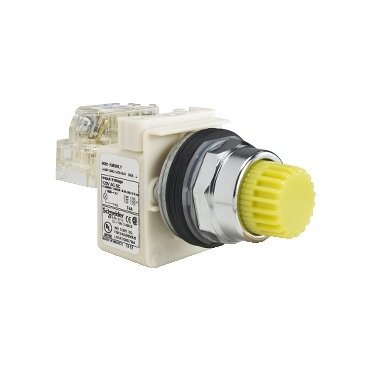 [Imagem BOTÃO 30MM METÁLICO LUMINOSO LED ALTO BR 9001K2L38LYYH13 SCHNEIDER]