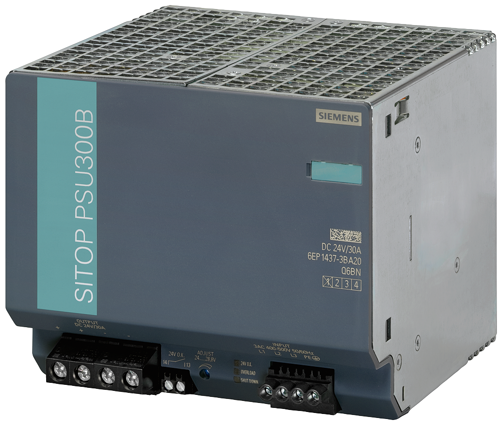 [Imagem do produto SITOP PSU300B 24V / 30A TRIFÁSICA 6EP14373BA20 SIEMENS]