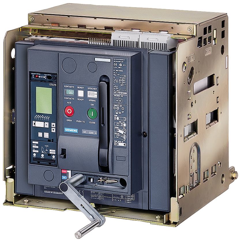 DISJUNTOR EXTRAÍ QUADRO-GUIA DE 3 POLOS TAMANHO DA ESTRUTURA 2 IEC I 3WL12404EB374GA4-ZF02R21S01S07 SIEMENS