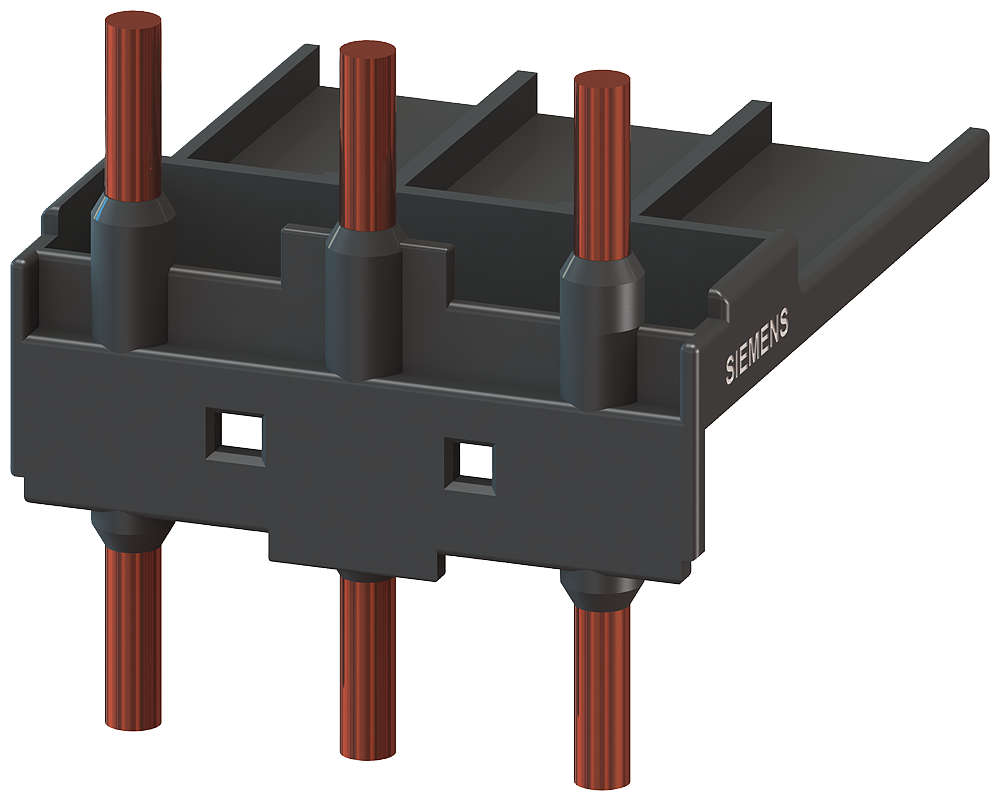 [Imagem do produto ELEMENTO DE CONEXÃO ELÉTR. E MEC. PARA 3RV1.31 E 3RT1.3., 3RW3, COMANDO CA 3RA19311AA00 SIEMENS]