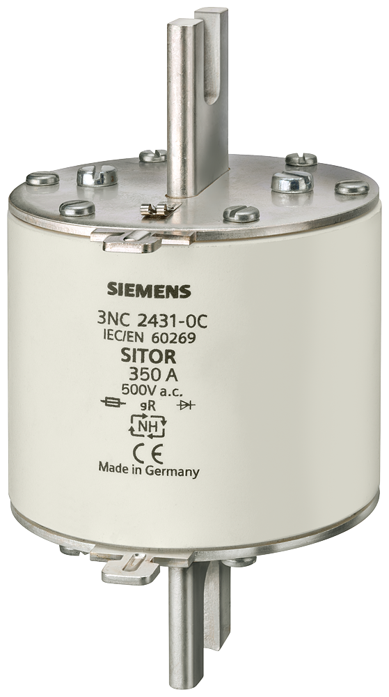 ELEMENTO DE FUSÍVEL SITOR COM CONTATOS DE FACA RANHURADOS NH3 IN: 150 A GR 3NC84230C SIEMENS