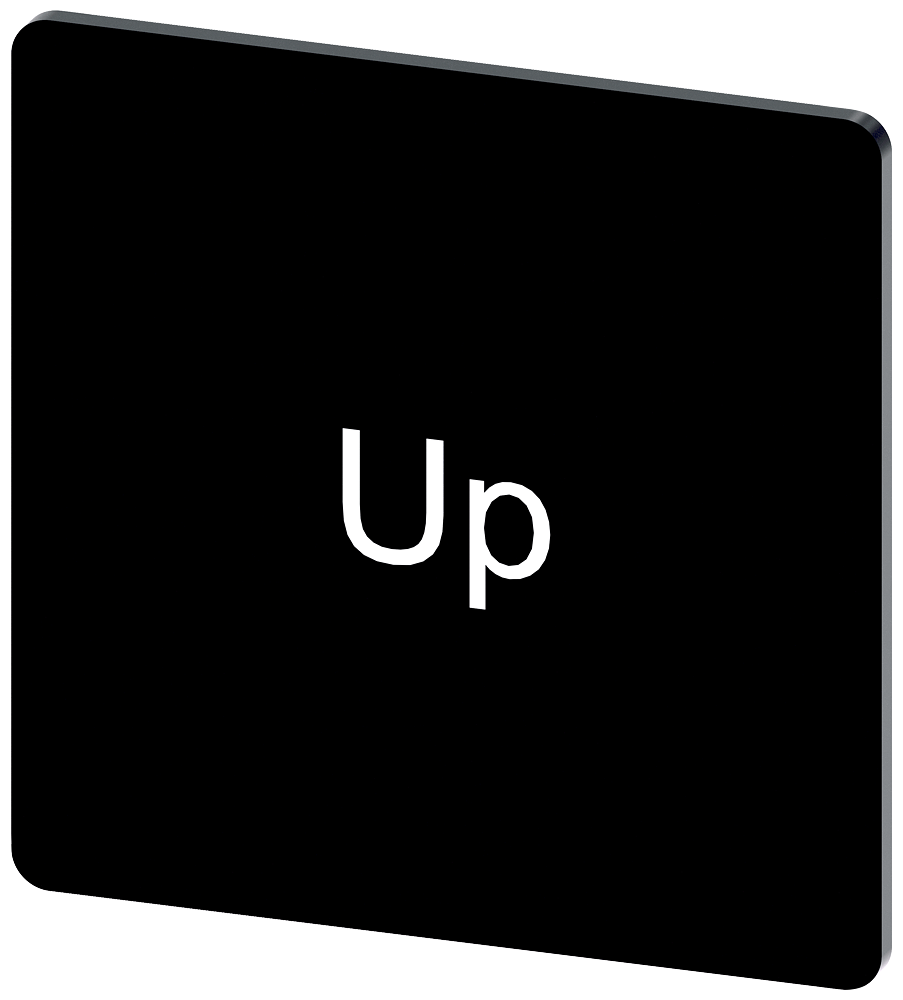 [Imagem do produto PLACA DE IDENTIFICAÇÃO 27X27MM, PLACA PRETO, INSCRIÇÃO: UP 3SU19000AE160DL0 SIEMENS]