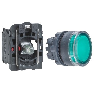 [Imagem BOTÃO 22MM PLÁSTICO  LUMINOSO LED 24VCA C XB5AW33B2 SCHNEIDER]