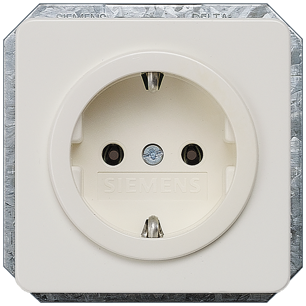 TOMADA SCHUKO BRANCO TITÂNIO 5UB1403 SIEMENS