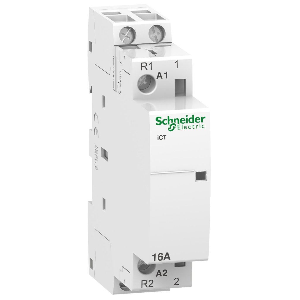 [Imagem CONTATOR MODULAR ACTI9 ICT16A 1NA 1NF 220/240VCA 60HZ A9C22615 SCHNEIDER]
