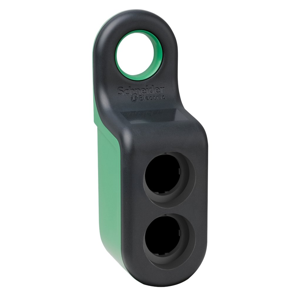 [Imagem do produto BOTOEIRA PLÁSTICA MÓVEL VAZIA 2 FUROS VERDE ZBRM22 SCHNEIDER]