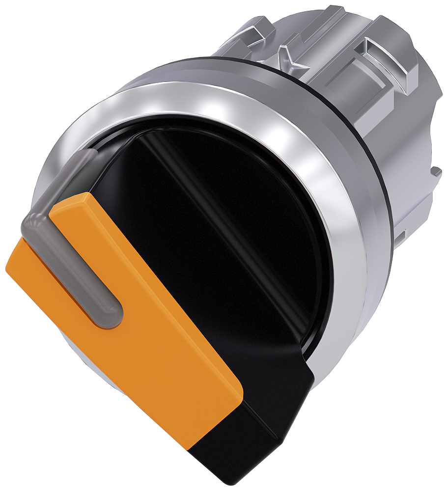 [Imagem do produto INTERRUPTOR COM MANÍPULO, ILUMINÁVEL, 22MM, REDONDO, METAL, ALTO BRILHO, ÂMBAR 3SU10522BF000AA0 SIEMENS]