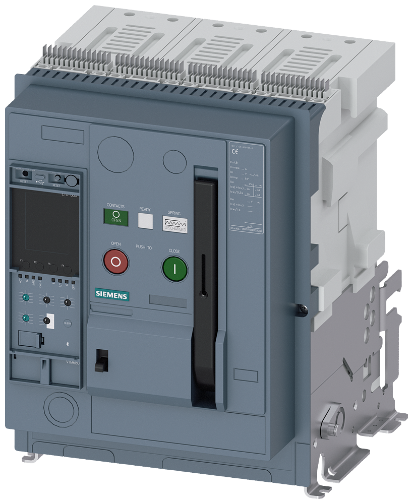 DISJUNTOR EXTRAÍVEL SEM QUADRO-GUIA IEC 60947-2 TAMANHO 1 DE 3 POLOS IN= 3WA11063CF302FB1-ZM71 SIEMENS
