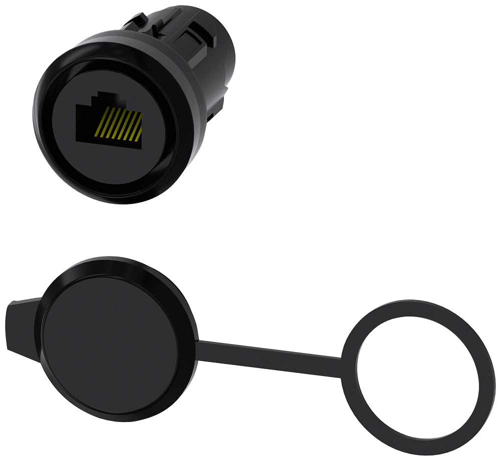 CONEXÃO RJ45 22 MM PLÁSTICO PRETO SELEÇÃO ESPECÍFICA DO CLIENTE COM CONFI 3SU19000GB100AA0-ZY19 SIEMENS