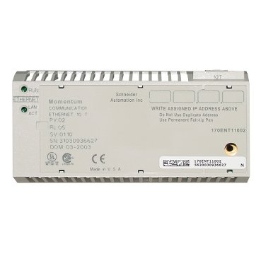 [Imagem do produto MODULO MOMENTUM DE COMUNICACAO ETHERNET 10M 170ENT11002 SCHNEIDER]