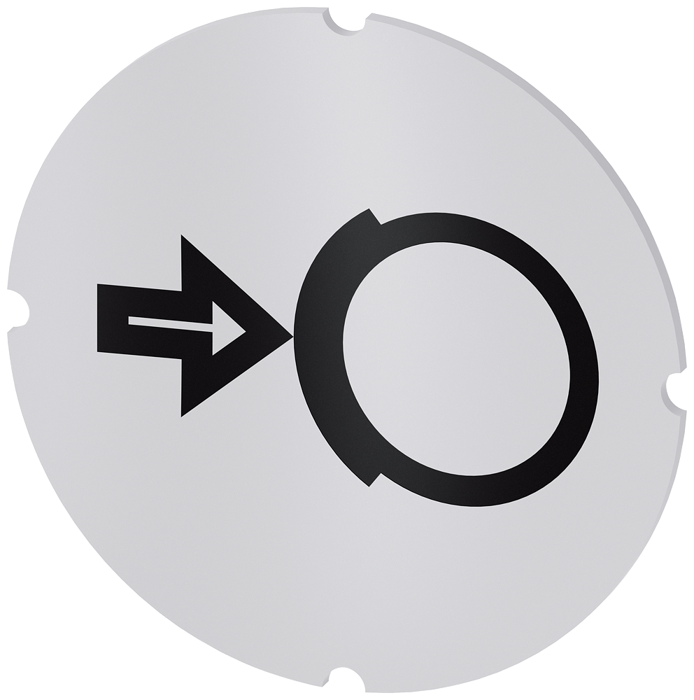 [Imagem do produto PLACA EMBUTIDA PARA BOTÃO DE PRESSÃO ILUMINADO, REDONDO, LEITOSO, SÍMBOLO: FR 3SU19000AB710RH0 SIEMENS]