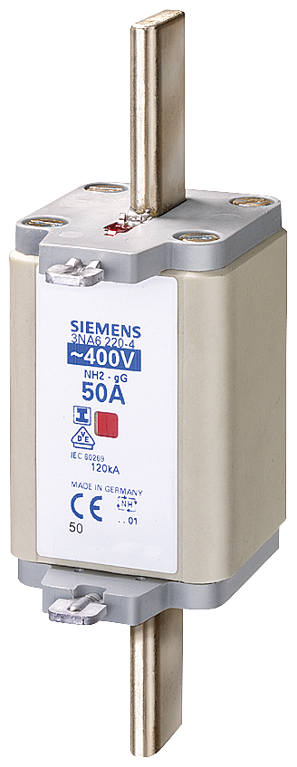 ELEMENTO DE FUSÍVEL NH NH2 IN: 300 A GG UN CA: 400 V SINALIZADOR COMBINADO 3NA62504 SIEMENS