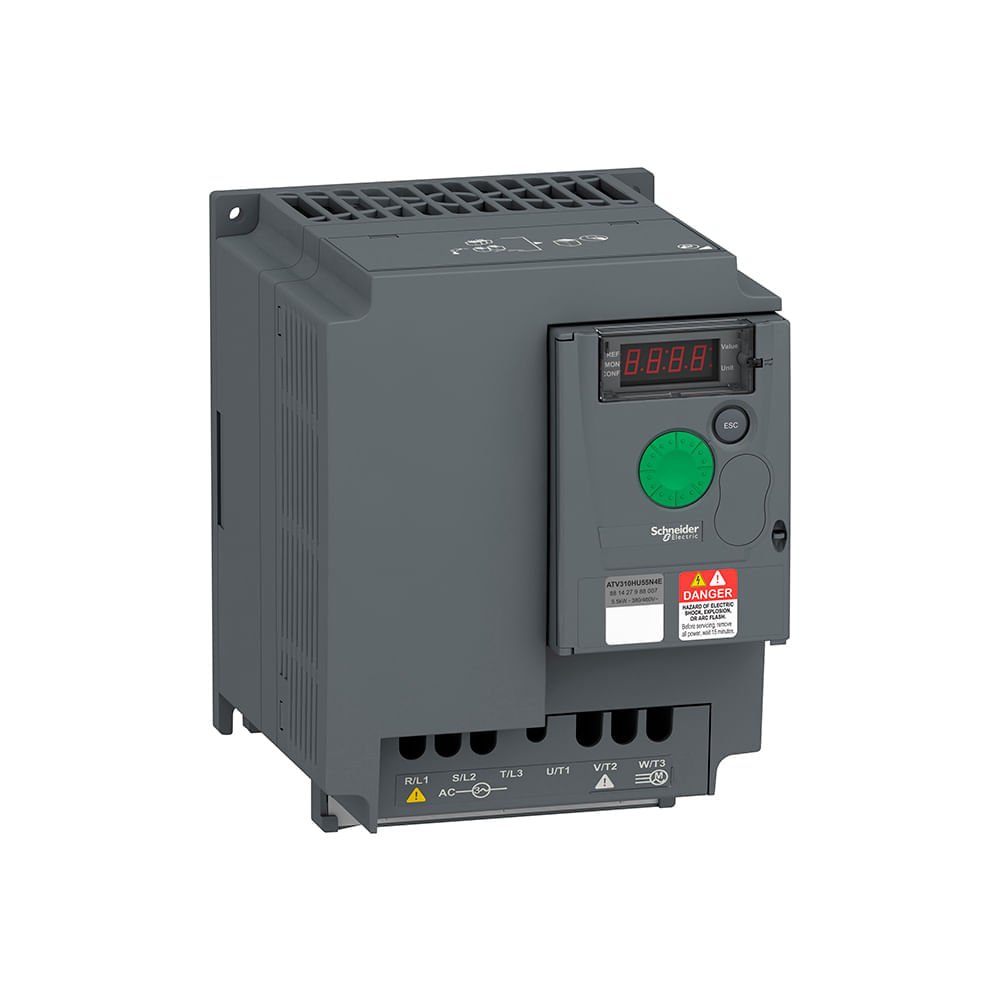 [Imagem INVERSOR DE FREQUÊNCIA TRIFÁSICO 5.5KW 12.6A 380/460V 50/60HZ ATV310HU55N4E SCHNEIDER]