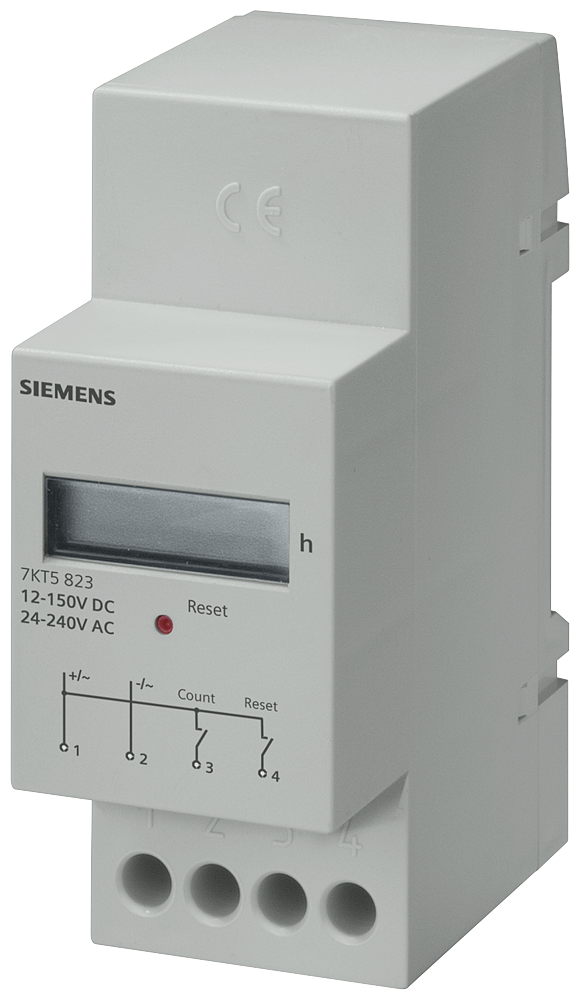 CRONÔMETRO ELETRÔNICO CC 12-150V 24-240V 50HZ REPOSIÇÃO ELÉTRICA 7KT5822 SIEMENS