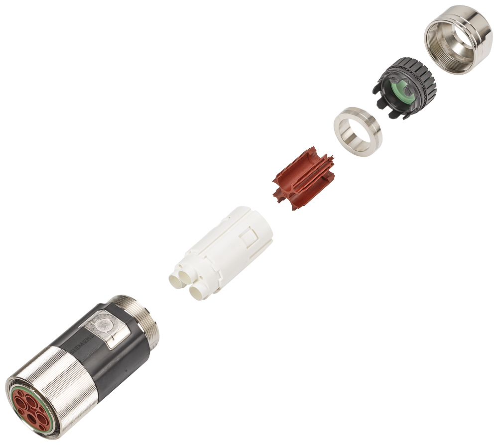 [Imagem CONECTOR DE ALIMENTAÇÃO TAMANHO 3 SEM CONTATOS 6FX20030LU20 SIEMENS]