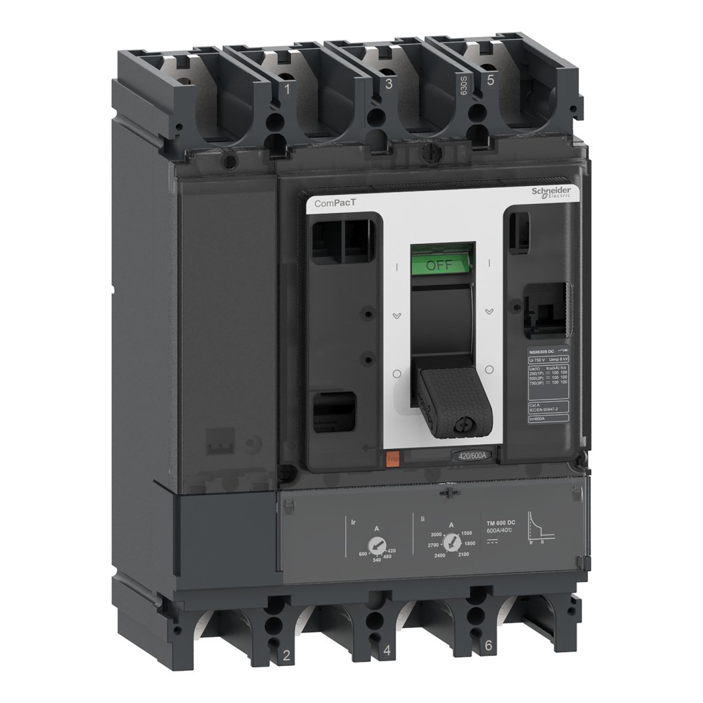 [Imagem do produto DISJUNTOR NSX600F TM DC 4P C63F4TM600D SCHNEIDER]