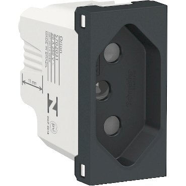 [Imagem MÓDULO TOMADA 2P+T 20A GRAFITE ORION S70203194 SCHNEIDER]