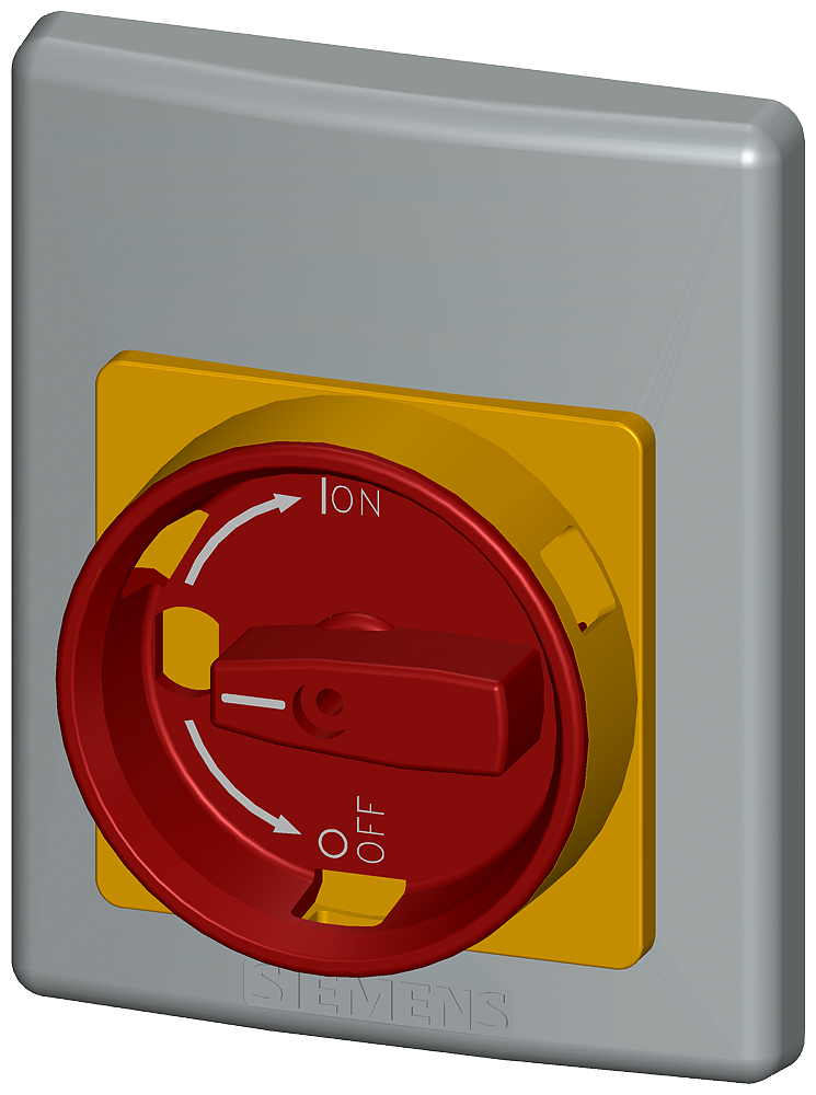 [Imagem PLACA FRONTAL DE MATERIAL ISOLANTE IP55, ACIONAMENTO GIRATÓRIO DE PARADA DE E 3RV19234E SIEMENS]