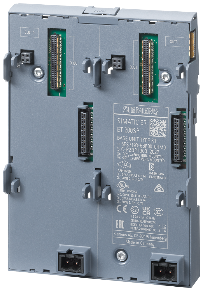 SIMATIC ET 200SP BU TIPO M0 PARA DOIS IM 155-6 R1 INCLUINDO 2X PLUGUE DE CONEXÃO 24 V 6ES71936BR000HM0 SIEMENS