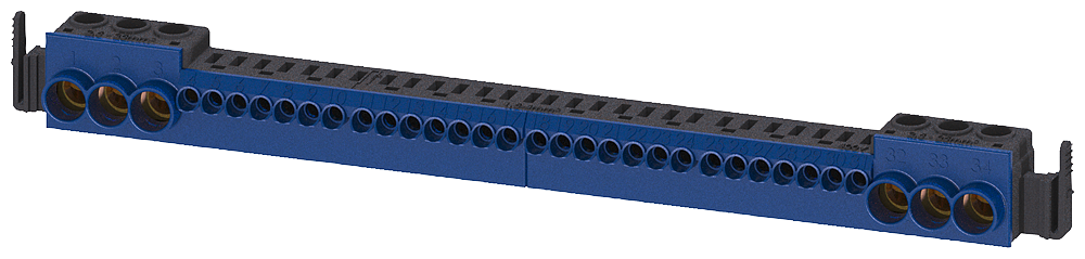 RÉGIA DE TERMINAIS N/N TÉCNICA DE ENCAIXE N1=3X 25MM2 E 14X 4MM2 N2=3X 25MM2 8GB50175KM SIEMENS