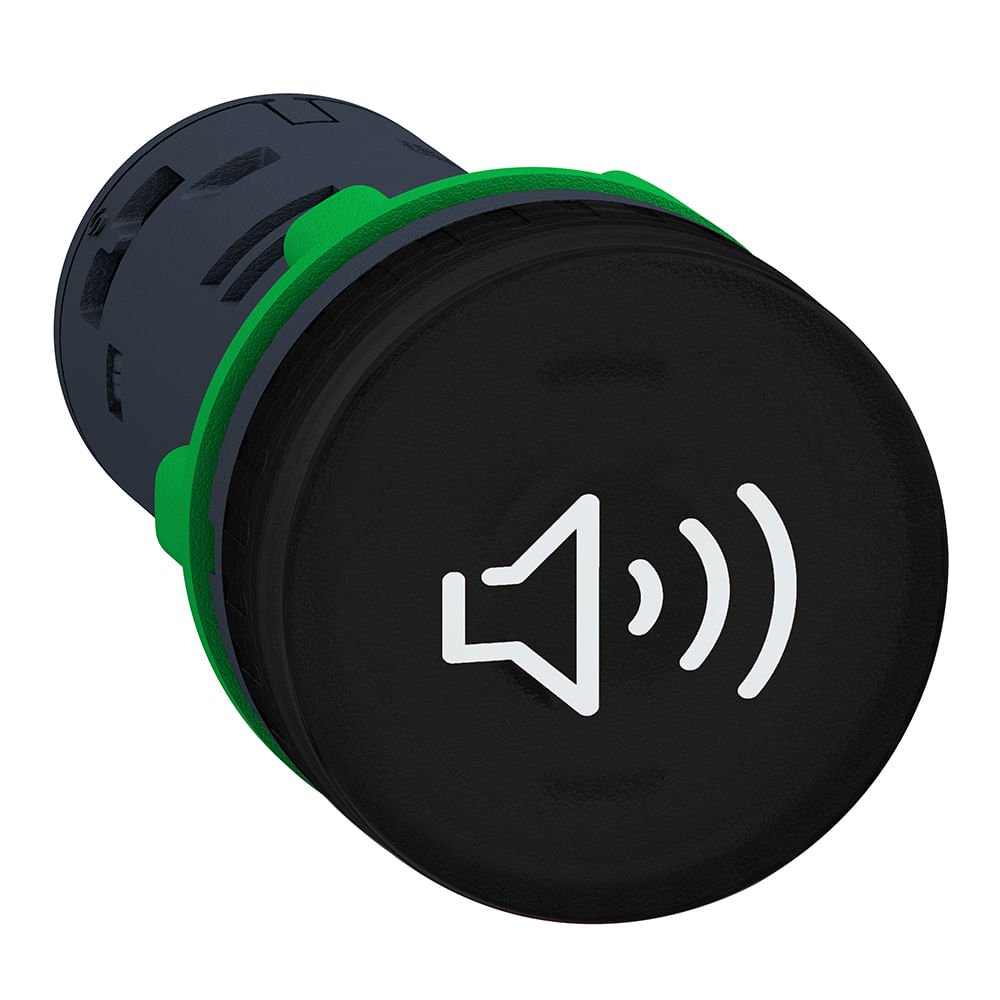 [Imagem SINALIZADOR SONORO Ø22MM PLÁSTICO, 90DB, 6,8KHZ, 24VCA/CC XB5KSB SCHNEIDER]