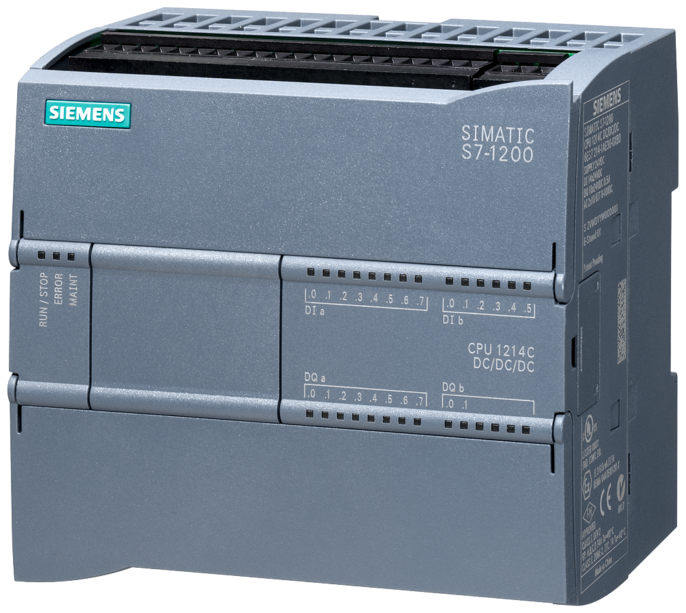 [Imagem CPU COMPACTA DC/DC/DC 14DI 24V DC 10DO 24V DC 2AI 10V DC SIMATIC S7-1200 1214C 6ES72141AG400XB0 SIEMENS]