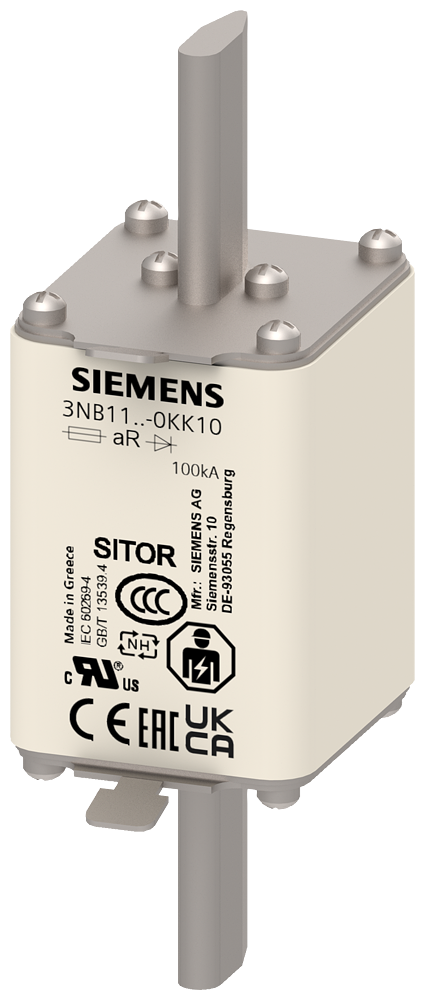 ELEMENTO DE FUSÍVEL SITOR 250A AR 440V CC/600V VSI 500V CC UL @MBC 6XIN 3NB11280KK10 SIEMENS