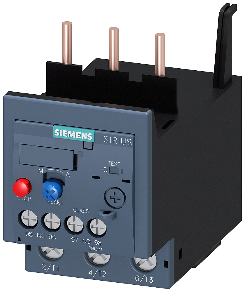 RELÉ DE SOBRECARGA 5,5-8A PROTEÇÃO DO MOTOR S2 CLASS 10 MONTAGEM EM CONTATO 3RU21361HB0 SIEMENS