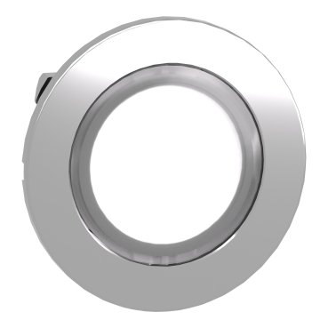 [Imagem CABEÇOTE PARA BOTÃO FACEADO Ø30MM METÁLICO RETORNO POR MOLA BRANCO PARA INSERÇÃO DE LEGENDA ZB4FA18 SCHNEIDER]