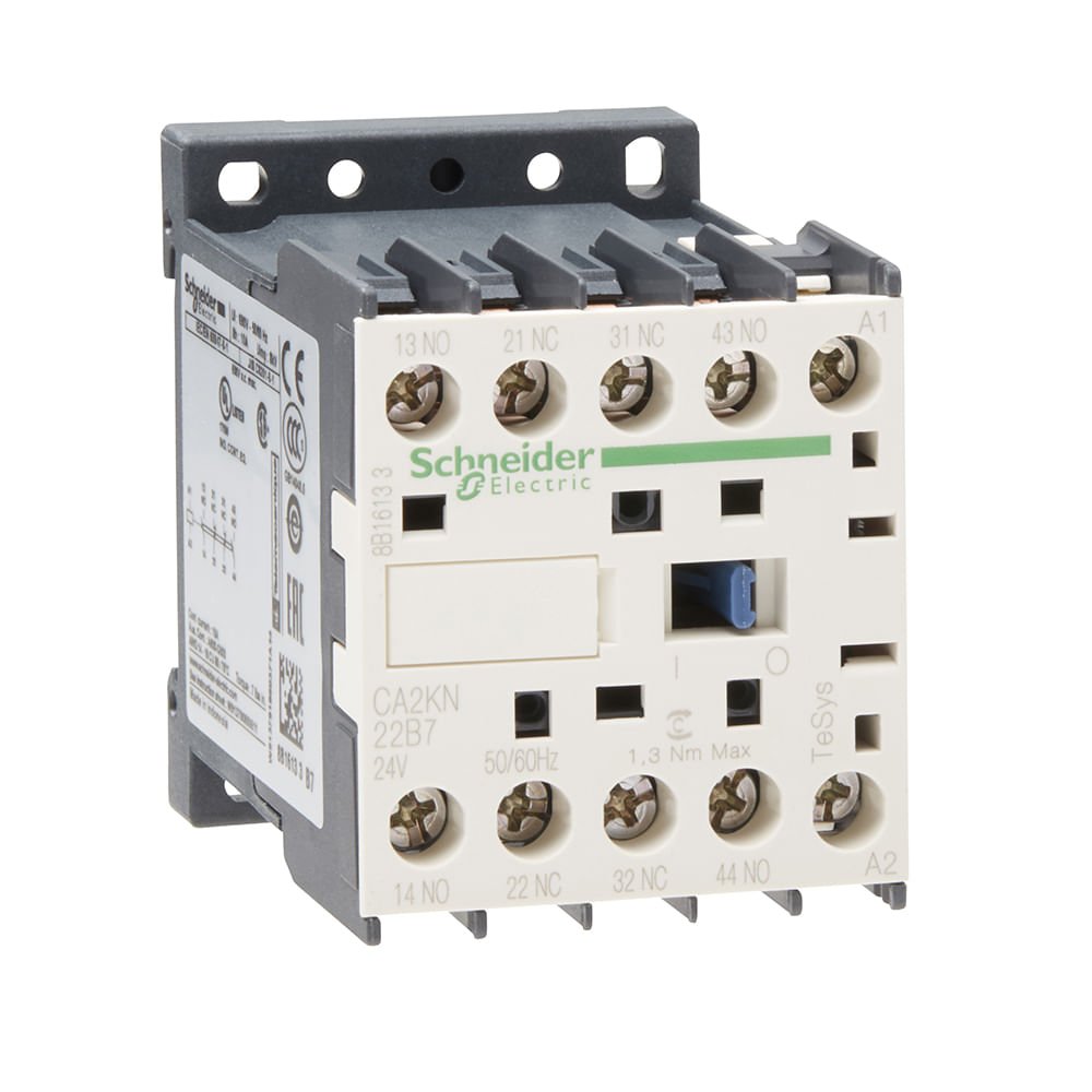 [Imagem CONTATOR AUXILIAR TESYS K 2NA+NF 24VCA CA2KN22B7 SCHNEIDER]