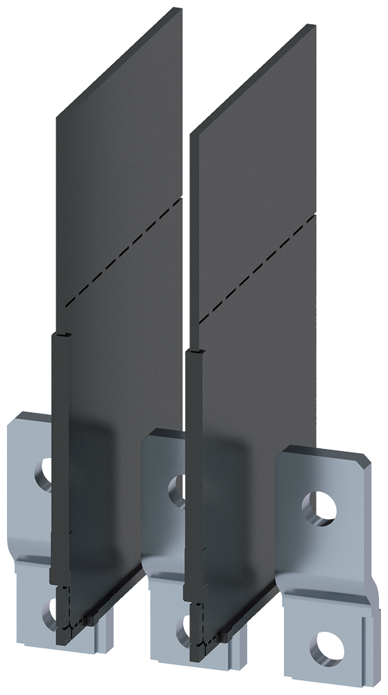 [Imagem EXTENSÃO DE LIGAÇÃO LADO FRONTAL 3 PEÇAS PARA 3VM11 3VM91530QB00 SIEMENS]