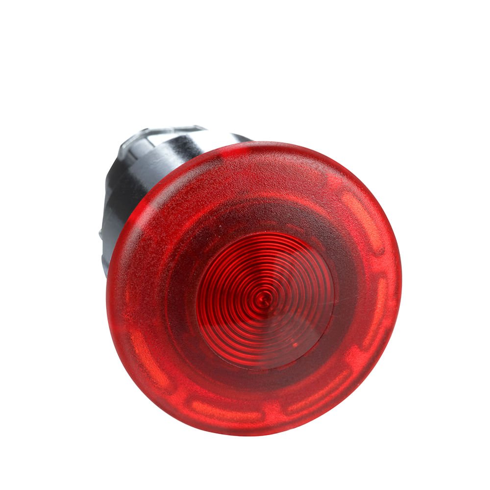 [Imagem CABEÇOTE PARA BOTÃO LUMINOSO MODULAR Ø22MM METÁLICO, COGUMELO Ø40MM, PARA LED INTEGRAL, VERMELHO ZB4BW643 SCHNEIDER]