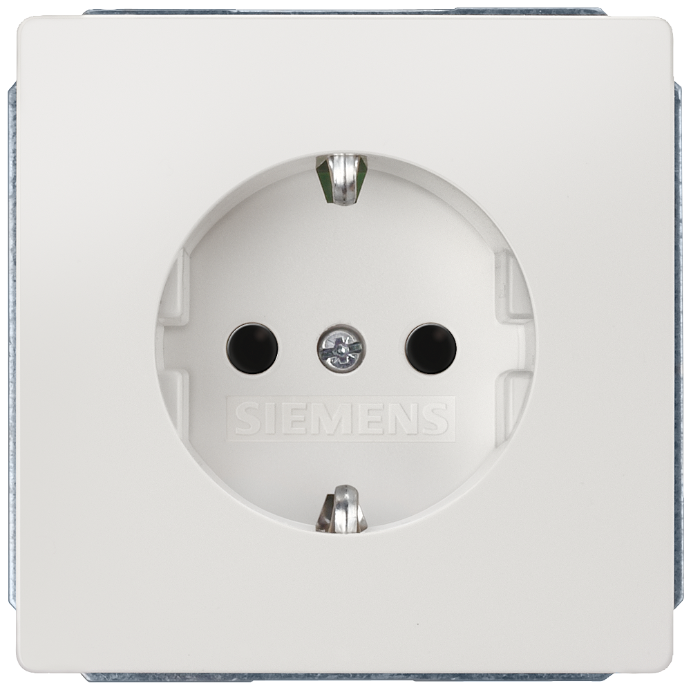 TOMADA SCHUKO COM MAIOR PROTEÇÃO CONTRA CONTATO BRANCO TITÂNIO 5UB18550KK SIEMENS